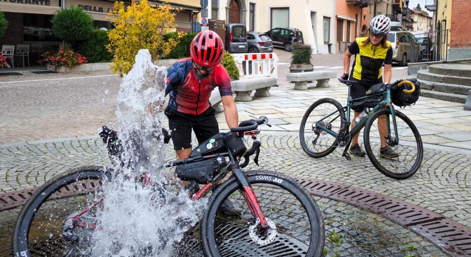 Erratico Gravel, lavaggio bici