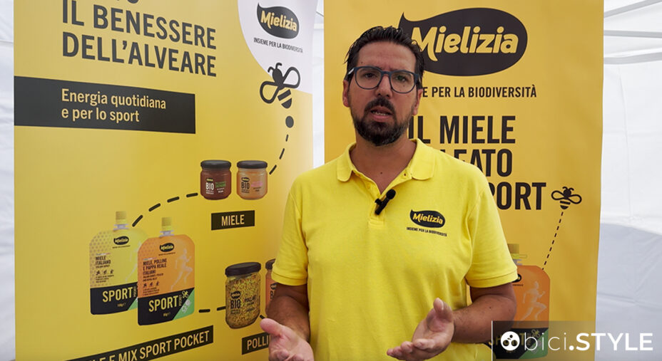 Italian Bike Festival 2025, stand Mielizia Conapi, miele, alimentazione, Stefano De Donatis, responsabile vendite di Mielizia presso CONAPI