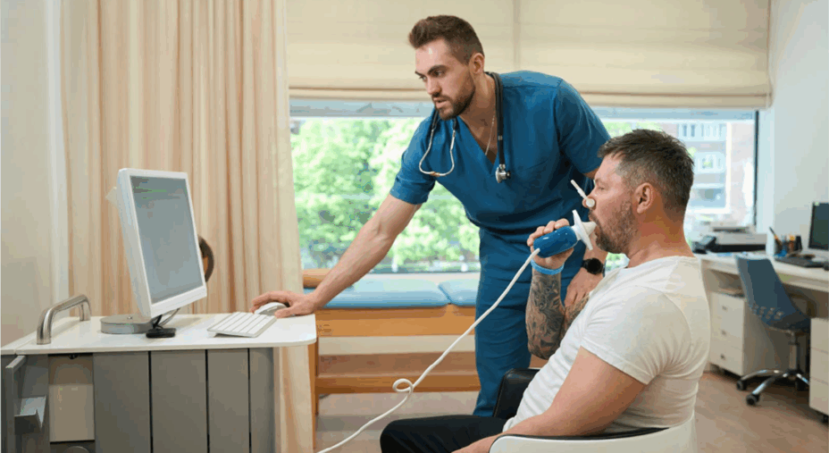 test, medico, spirometria