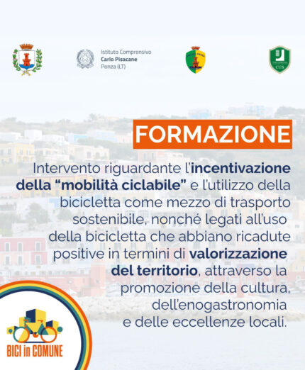 Ponza in bicicletta, formazione alla mobilità ciclabile