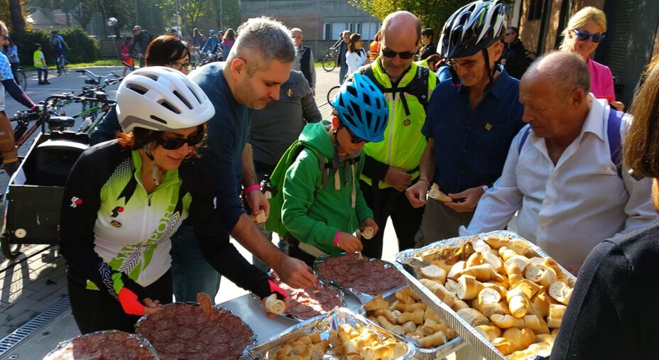 Festival Ciclista Lento a Ferrara, ristoro