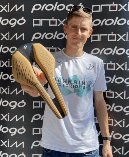 Prologo, linea AGX, Matej Mohoric, atleta professionista del team Bahrain Victorious