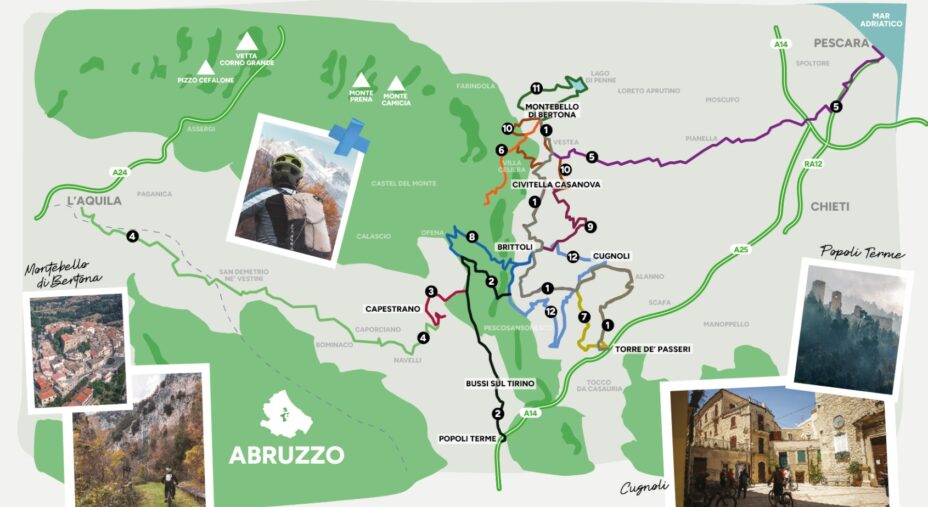 Ciclovie della Transumanza, mappa