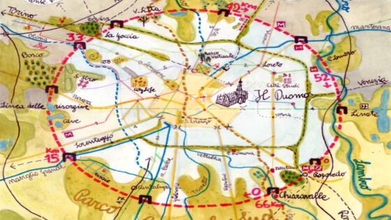 Disegno anello grand tour siti unesco lombardia