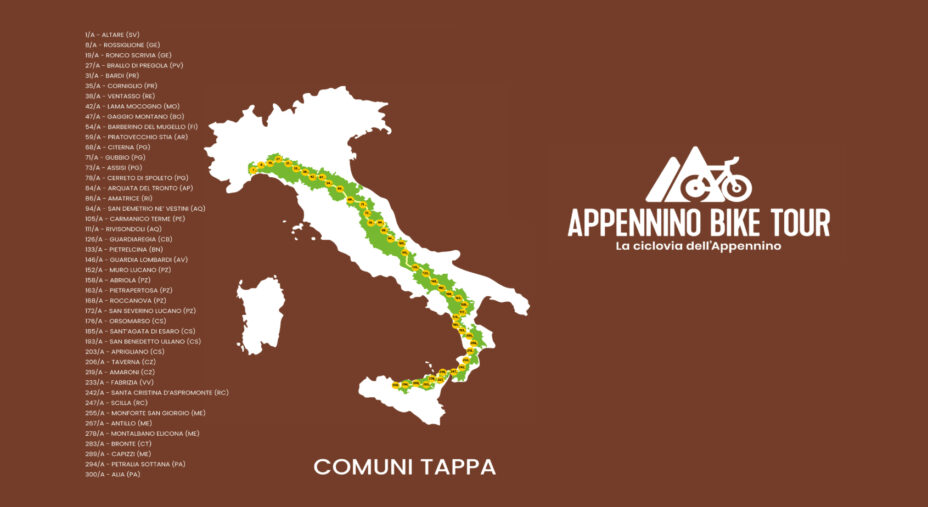 Appennino Bike Tour, mappa
