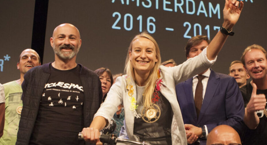 Anne Luten, prima Bicycle Major nominata ad Amsterdam nel 2016