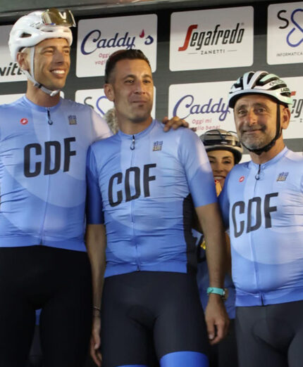 Alla 24 Ore di Feltre partecipano anche campioni affermati, qui Ballan, Nibali e Bettini