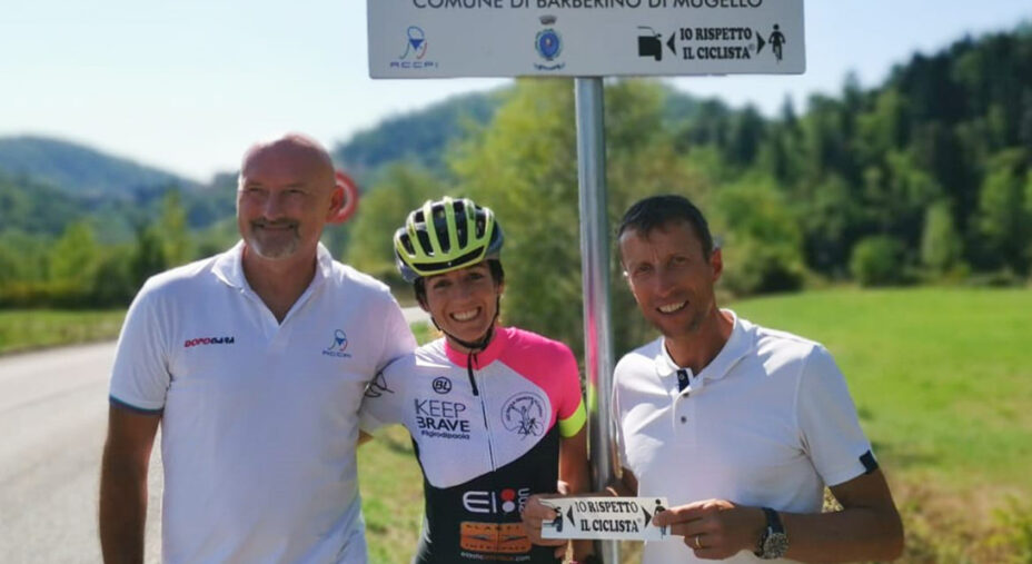 Paola insieme a Marco Cavorso e Maurizio Fondriest, con cui ha formato l'associazione