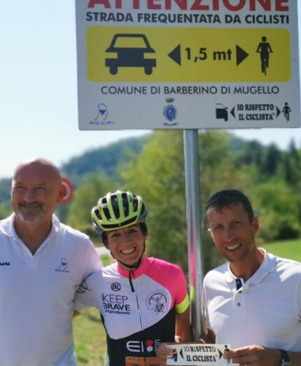 Paola insieme a Marco Cavorso e Maurizio Fondriest, con cui ha formato l'associazione
