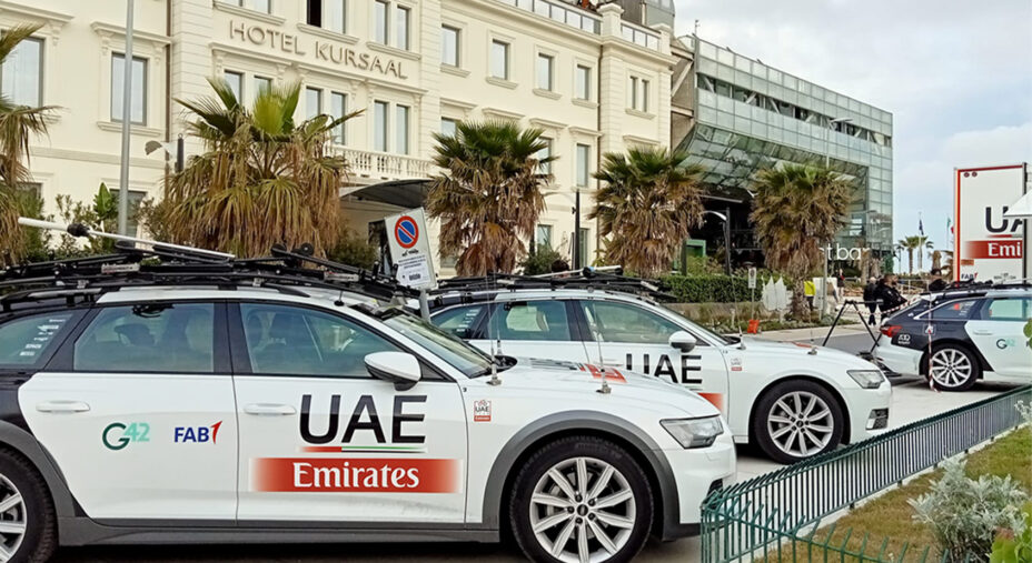 La struttura del Kursaal è ideale, per spazi e servizi, per ospitare anche i grandi team del WorldTour