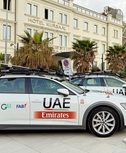 La struttura del Kursaal è ideale, per spazi e servizi, per ospitare anche i grandi team del WorldTour