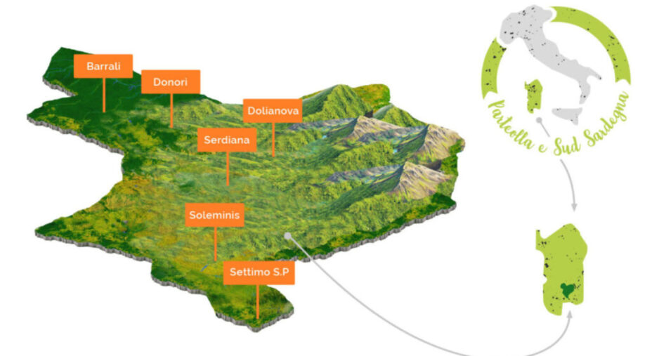 Tasty Valley Bike, mappa della zona dei sei comuni