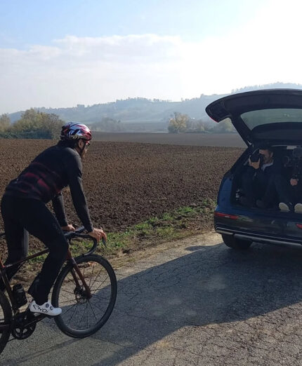 Chiappucci per Salsomaggiore ha girato filmati per promuovere il territorio (foto Comune di Salsomaggiore Terme)