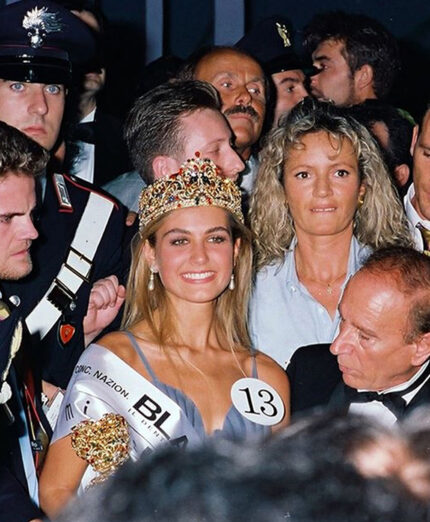 Il binomio Miss Italia-Salsomaggiore è durato tanto. Nel 1993 vince Arianna David con Chiappucci in giuria (foto Luigi Vetrucci)