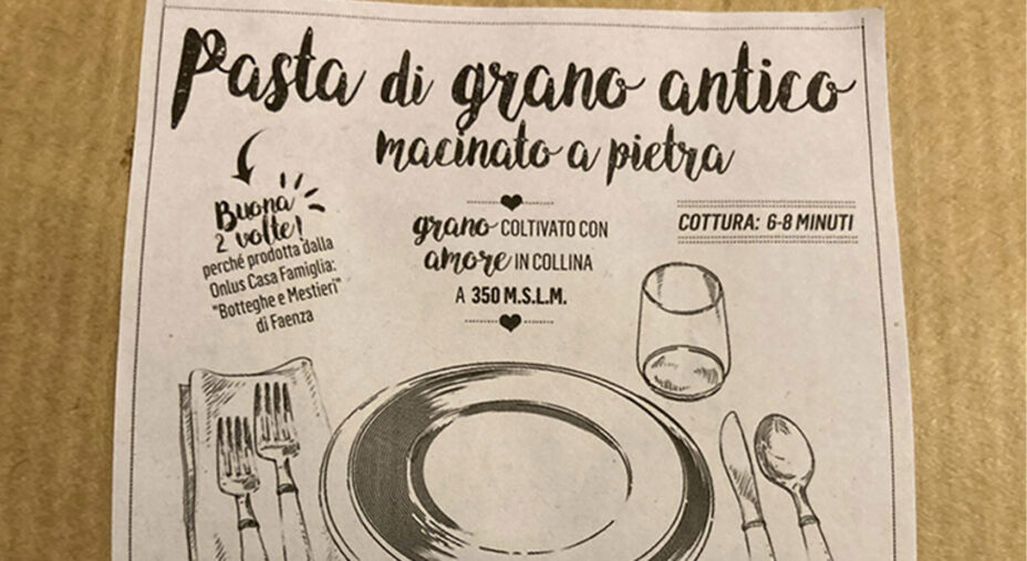 La lettura dell'etichetta (qui quella della bolognese Casa Vallona) permette di conoscere l'origine della materia prima