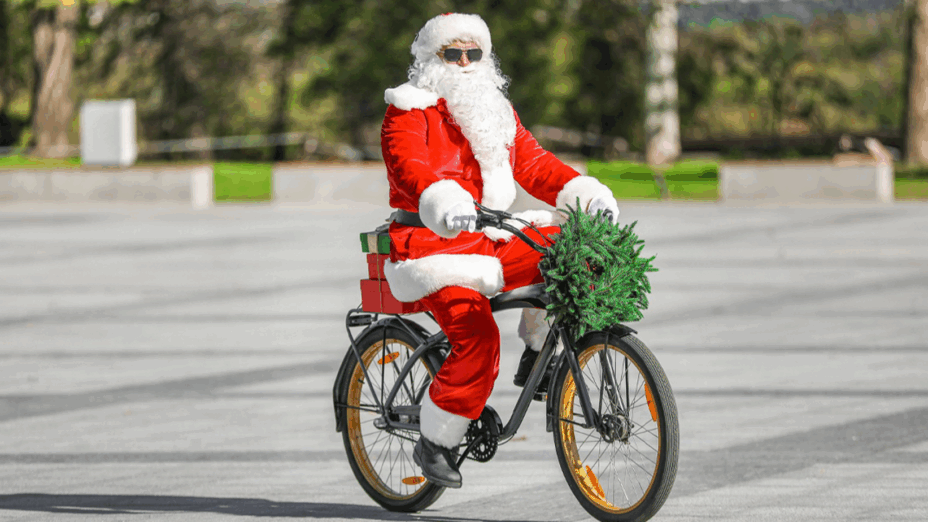 Babbo Natale, bici (Depositphotos.com)