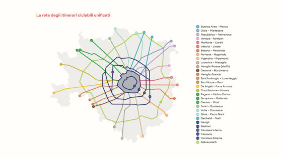 Mappa bicipolitana di Milano