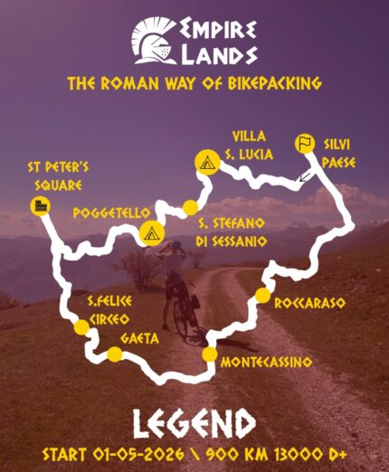 Empire Lands, Roma, gravel, trail ,bikepacking