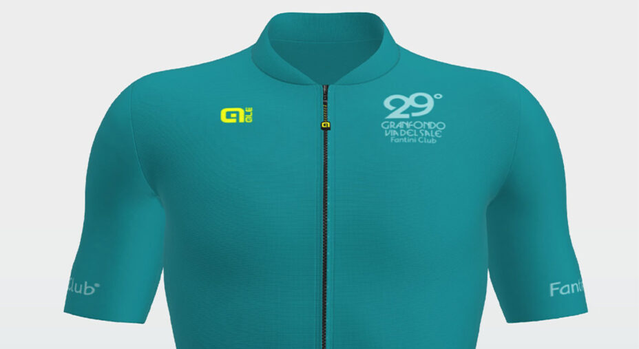Il fronte della maglia a disposizione di tutti gli iscritti alla Granfondo del 29 marzo