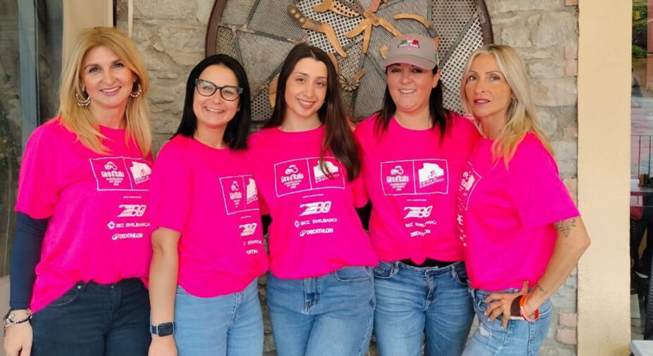 Lo staff tutto al femminile dell'Aquila Nera, una curiosità inconsueta nell'ambito non solo regionale