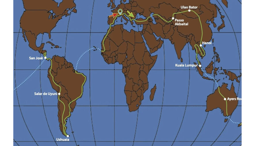 Il percorso che il piemontese Avataneo affronterà, andando sempre verso Oriente