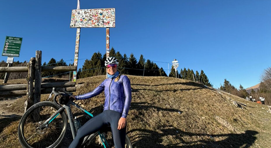 Malgrado il freddo, il sole ha mitigato la fatica e accentuato la soddisfazione di Giorgia