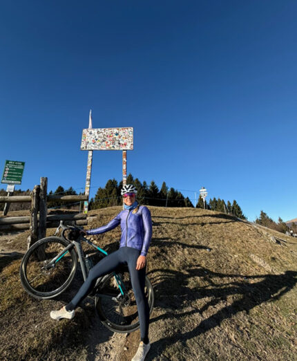 Malgrado il freddo, il sole ha mitigato la fatica e accentuato la soddisfazione di Giorgia