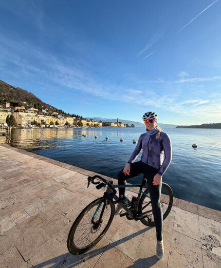 La faentina Giorgia Bandini ha raggiunto Lecco in auto e poi si è confrontata con le grandi salite della zona