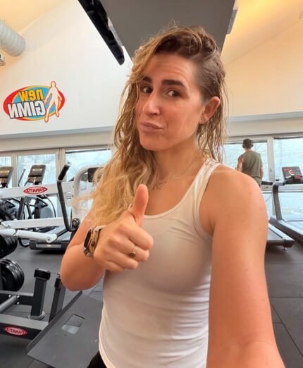 Giorgia ha praticato tennis agonistico prima di dedicarsi alla bici. Si tiene in forma anche col running