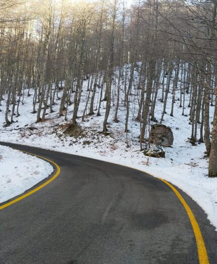 strada neve, inverno