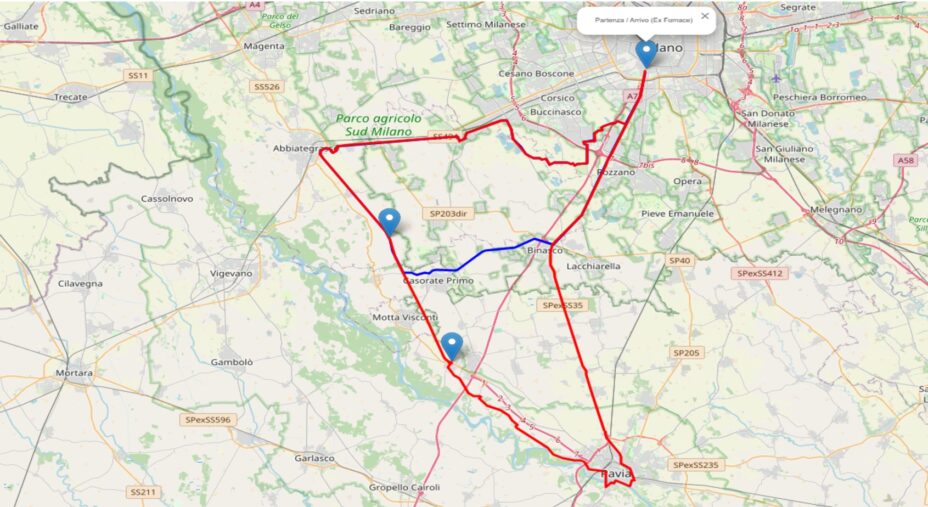 MIrando MIlano, navigli, randonnée, percorso