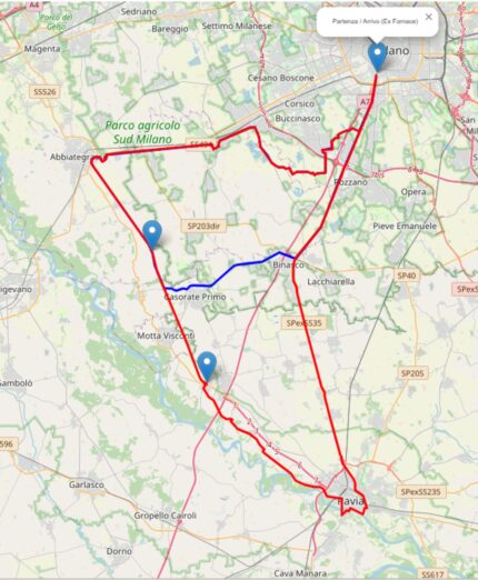 MIrando MIlano, navigli, randonnée, percorso