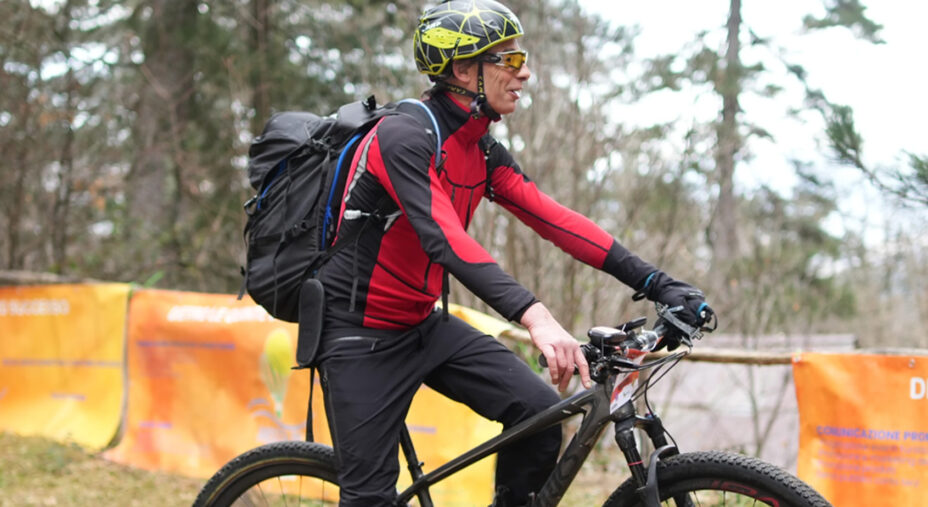 Gianluigi Bellantuoni, vincitore lo scorso anno del percorso da 260 chilometri con la sua fatbike