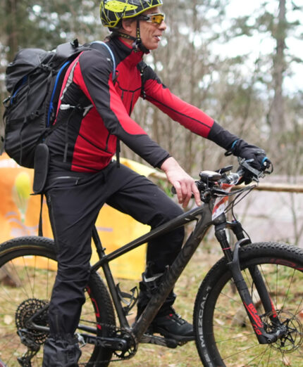 Gianluigi Bellantuoni, vincitore lo scorso anno del percorso da 260 chilometri con la sua fatbike