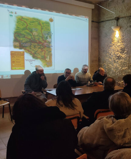 Un momento della presentazione della Ciclovia Pianisi-San Pietro, co0n uno sviluppo di 22,3 chilometri