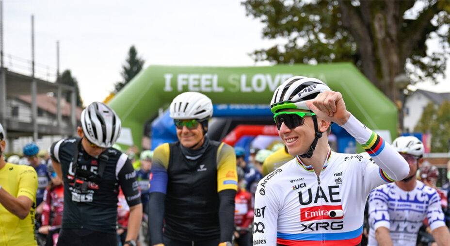 Pogacar all'edizione 2025 della Pogi Challenge