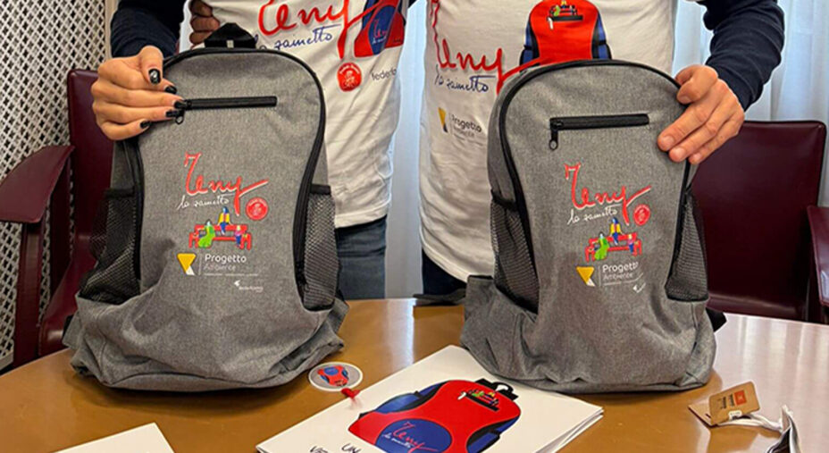 "Terry lo Zainetto" è un progetto promosso da Pedale Rosso, associazione fondata da Marianella Bargilli e Paolo Bettini