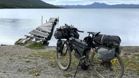 Biri Bikerando cavalletto telescopico, cicloviaggio, borse