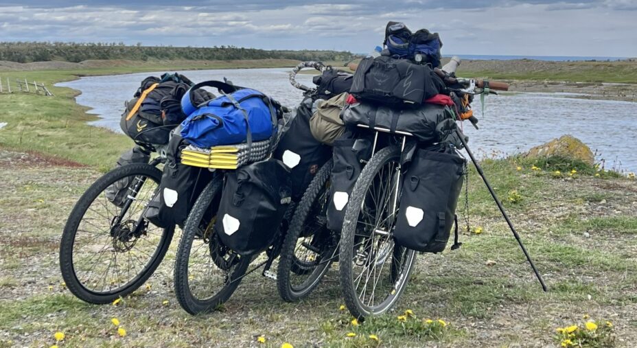 Biri Bikerando cavalletto telescopico, cicloviaggio, borse