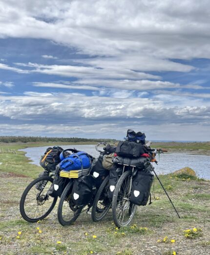 Biri Bikerando cavalletto telescopico, cicloviaggio, borse
