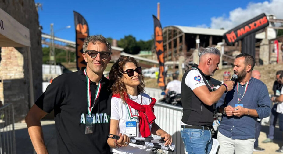 Monica Fanciulli, presidente dell'Amiata Bike al fianco del vice Luca Ventresca