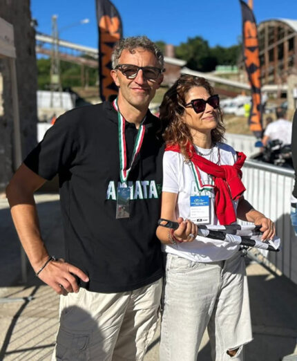 Monica Fanciulli, presidente dell'Amiata Bike al fianco del vice Luca Ventresca
