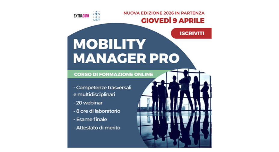 Il corso Mobility Manager PRO si terrà a partire da giovedì 9 aprile