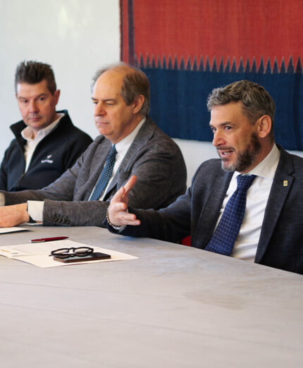 La presentazione dell'evento, da sinistra Pellizzari, Liotto, Boschiero e Nardin