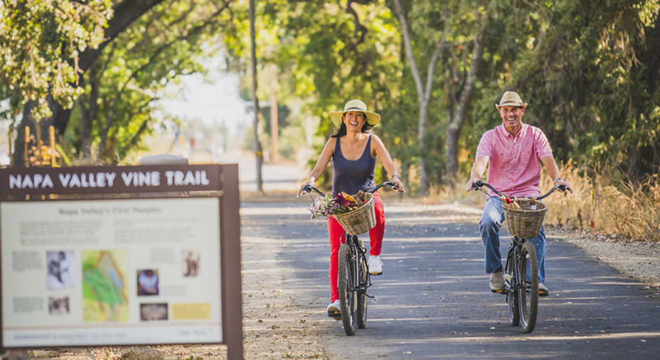 La Napa Valley è un luogo privilegiato per le bici, in mezzo ai vigneti di uve importate dal Chianti