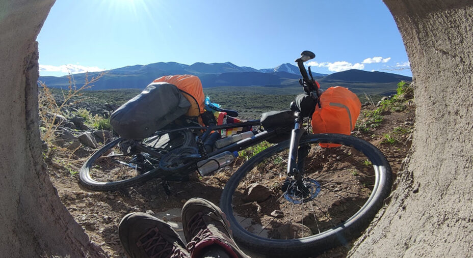 Una delle particolarità del viaggio di Ilenia Zaccaro sono stati i ripari dentro piccoli tunnel