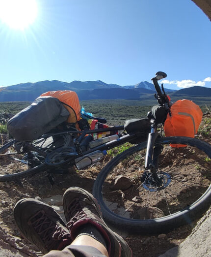 Una delle particolarità del viaggio di Ilenia Zaccaro sono stati i ripari dentro piccoli tunnel