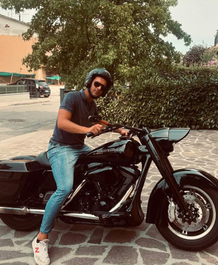 Prima della bici, il ricordo più vivo di Matteo Ballerini è stata la Halrley Davidson di suo padre