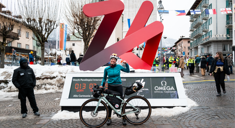 Silvia Gottardi, viaggio da Parigi a Cortina, Olimpiadi, bikepacking, neve, freddo