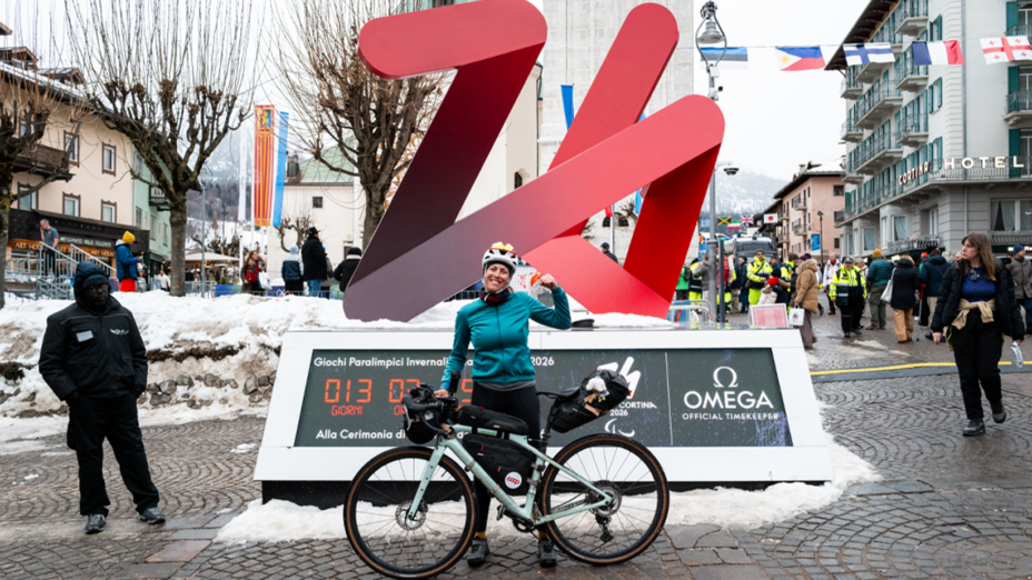Silvia Gottardi, viaggio da Parigi a Cortina, Olimpiadi, bikepacking, neve, freddo
